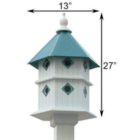 Chateau Bird House with Verdigris Roof - BirdHousesAndBaths.com
