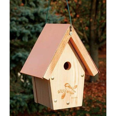 Chickadee & Wren House with CopperTop - BirdHousesAndBaths.com