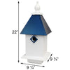 Classic Bluebird House with Cobolt Blue Roof - BirdHousesAndBaths.com