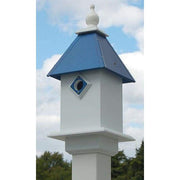 Classic Bluebird House with Cobalt Blue Roof - BirdHousesAndBaths.com