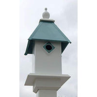 Classic Bluebird House with Verdigris Roof - BirdHousesAndBaths.com