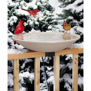 Deck Mounted Heated Bird Bath - BirdHousesAndBaths.com