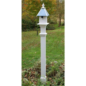 Decorative Mounting Post, White - 5' - BirdHousesAndBaths.com