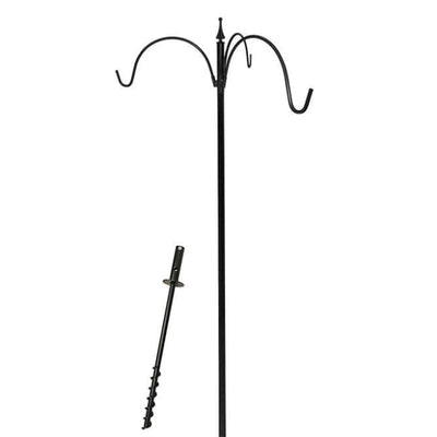 Birding Pole Kit with Triple Hanger - BirdHousesAndBaths.com