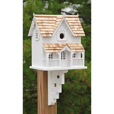 Gingerbread Cottage Bird House with Mounting Bracket - BirdHousesAndBaths.com