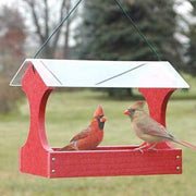Going Green Fly Through Bird Feeder, Red - BirdHousesAndBaths.com