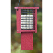 Going Green Suet Feeder with Tail Prop, Red - BirdHousesAndBaths.com