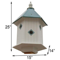 Magnolia Bird House with Verdigris Roof - BirdHousesAndBaths.com