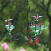 Mini-Blossom Chandelier Hummingbird Feeder, Green - BirdHousesAndBaths.com
