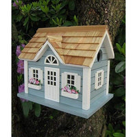Nantucket Cottage Blue Bird House - BirdHousesAndBaths.com