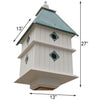 Plantation Bird House with Verdigris Roof - BirdHousesAndBaths.com