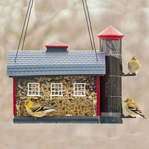 Red Barn Bird Feeder - BirdHousesAndBaths.com