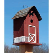 Summitville Stable Bird House, Red - BirdHousesAndBaths.com