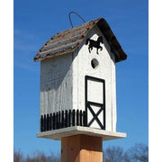 Summitville Stable Bird House, White - BirdHousesAndBaths.com