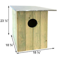 Tawny Owl or Barred Owl House - BirdHousesAndBaths.com