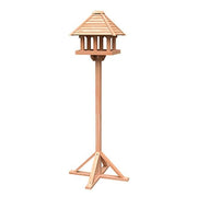 Wild Bird Lovers Cedar Gazebo Bird Table with Stand - BirdHousesAndBaths.com