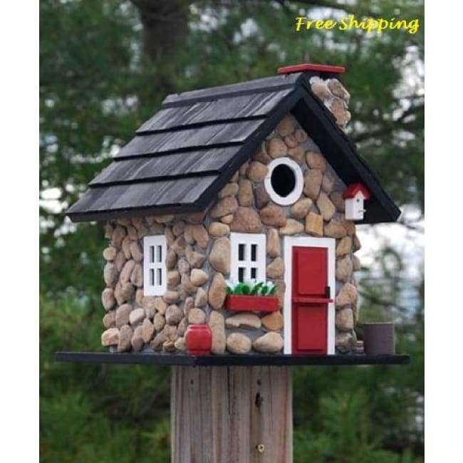 Windy Ridge Stone Bird House - BirdHousesAndBaths.com